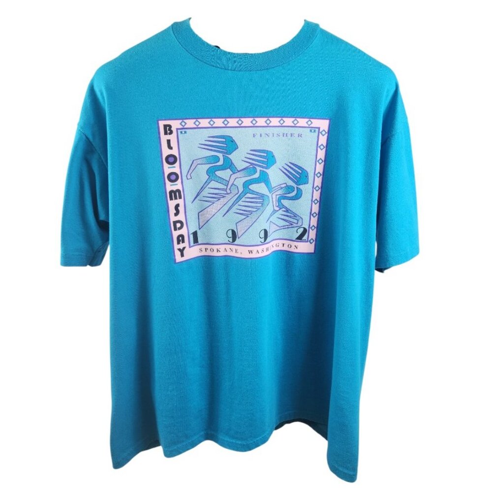 1992 Nike Blue Bloomsday Finisher T-Shirt